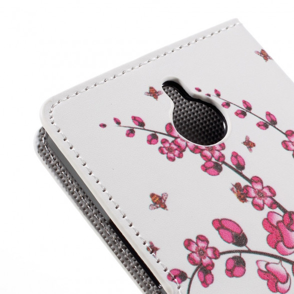 Чехол книжка с рисунком для Microsoft Lumia 850 (Сакура)