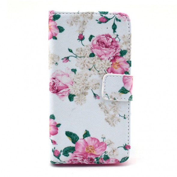 Чехол книжка с рисунком для Sony Xperia Z1 Compact D5503 (Розы)