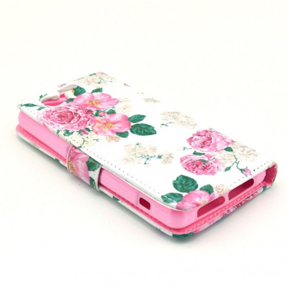 Чехол книжка с рисунком для Sony Xperia Z1 Compact D5503 (Розы)