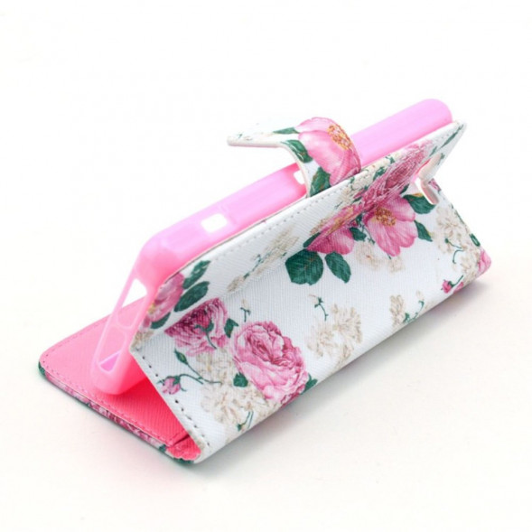 Чехол книжка с рисунком для Sony Xperia Z1 Compact D5503 (Розы)