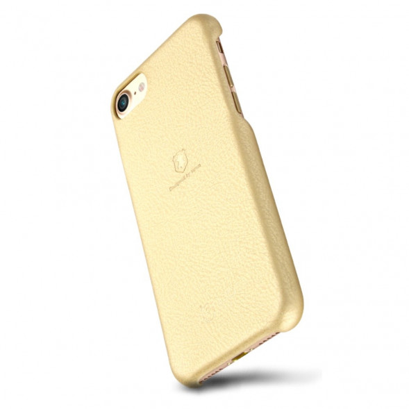 Кожаный чехол - накладка LENUO для iPhone 7 (Золото)