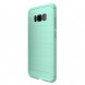 Чехол накладка Carbon Fibre для Samsung Galaxy S8 (зеленый)