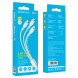 Кабель зарядки Borofone BX66 Wide way 3 в 1 Lightning, MicroUSB, Type-C, 2.4A, 1м (белый)