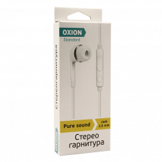 Гарнитура проводная OXION, Standard HS230WH с микрофоном (белая)