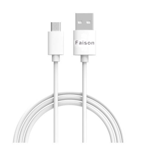 Кабель Micro USB Faison FX1 1.0м круглый 2.1A (белый)
