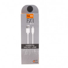 Кабель Micro USB Faison FX1 1.0м круглый 2.1A (белый)