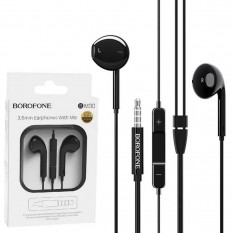 Гарнитура BOROFONE BM30 Original Series 3.5 мм, вкладыши, 1.2м (черный)