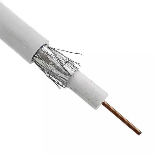 Кабель коаксиальный RG-6U white (100m)
