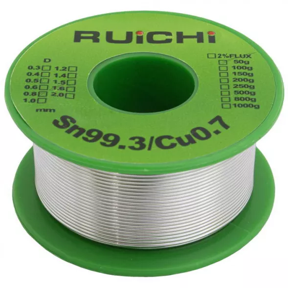Припой Sn99.3/Cu0.7 d0.8mm 50g