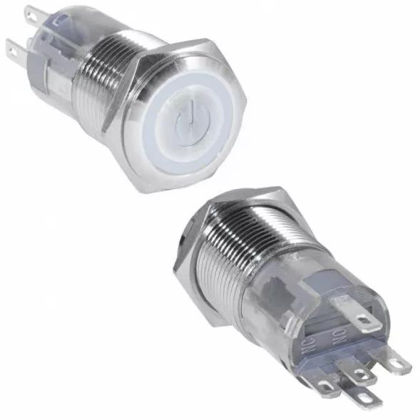 Кнопка антивандал. LAS2GQF-11ZET/w/N on-on