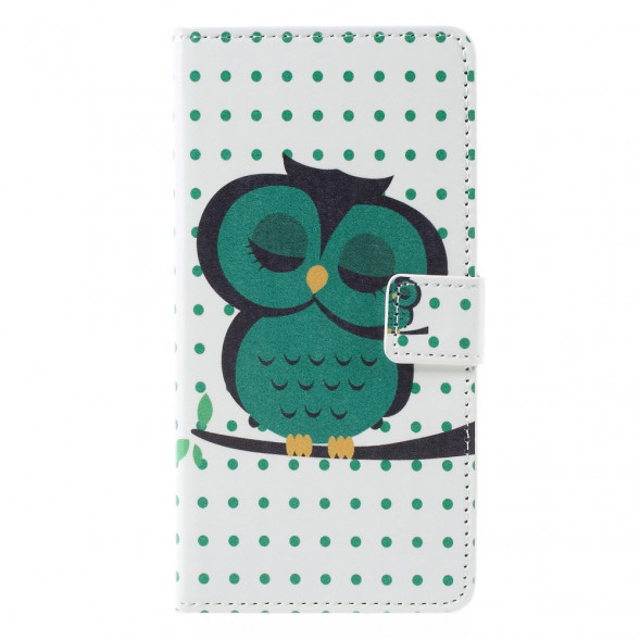 Чехол книжка с рисунком для Microsoft Lumia 850 (Сова)