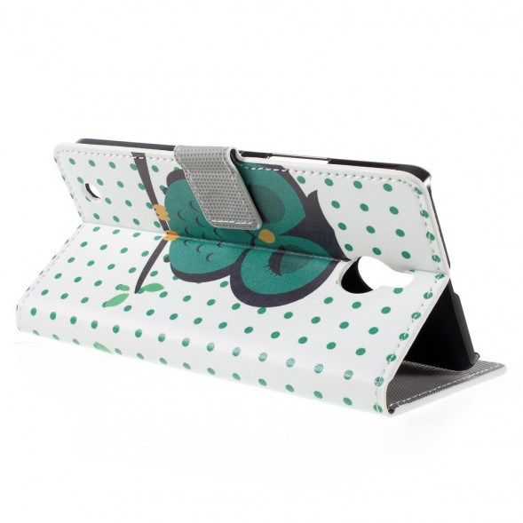 Чехол книжка с рисунком для Microsoft Lumia 850 (Сова)