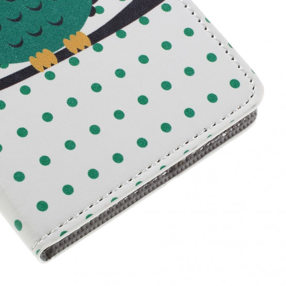 Чехол книжка с рисунком для Microsoft Lumia 850 (Сова)