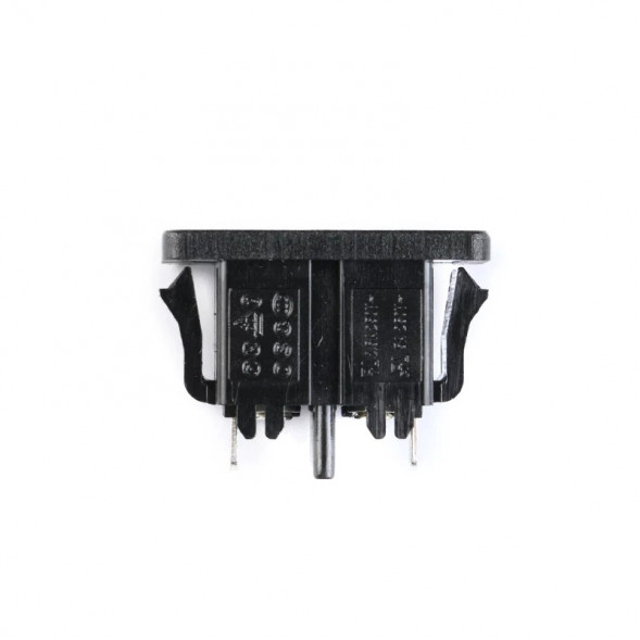 IEC320 C8 Разъем питания 220В гнездо на панель, крепление - защелки