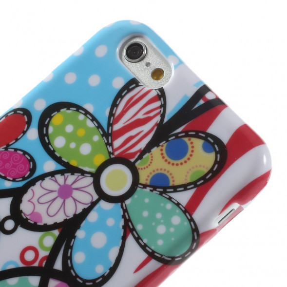 TPU Чехол накладка с рисунком для iPhone 6, 6S (Дизайнерские лепестки)