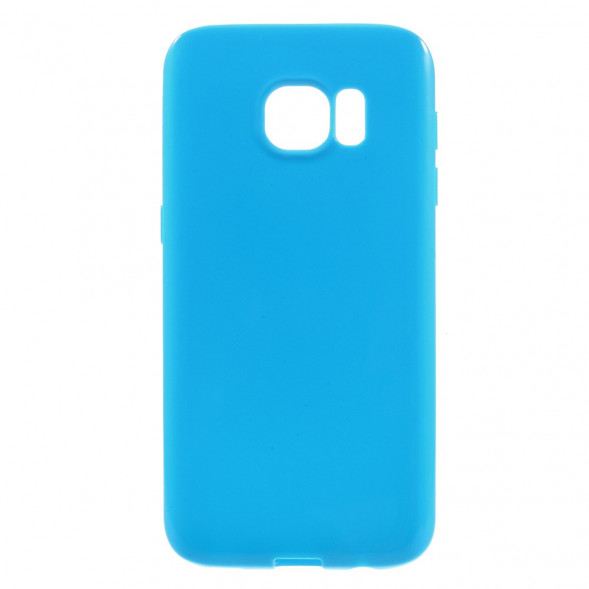 TPU Мягкий чехол накладка для Samsung Galaxy S7 (SM-G930) (Голубой)