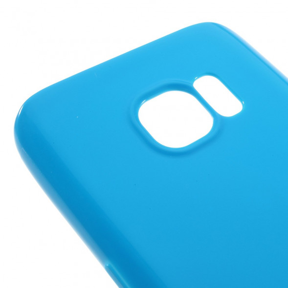 TPU Мягкий чехол накладка для Samsung Galaxy S7 (SM-G930) (Голубой)