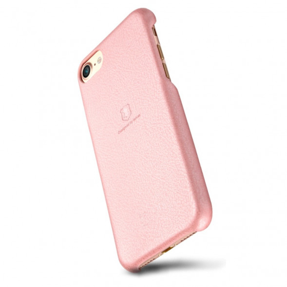 Кожаный чехол - накладка LENUO для iPhone 7 (Розовый)