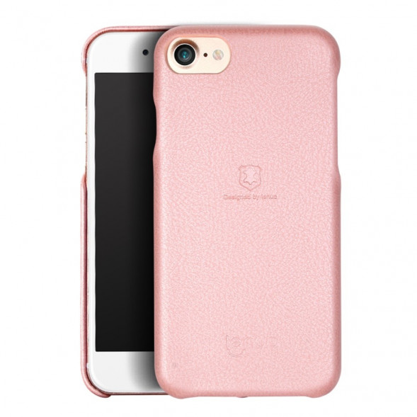 Кожаный чехол - накладка LENUO для iPhone 7 (Розовый)