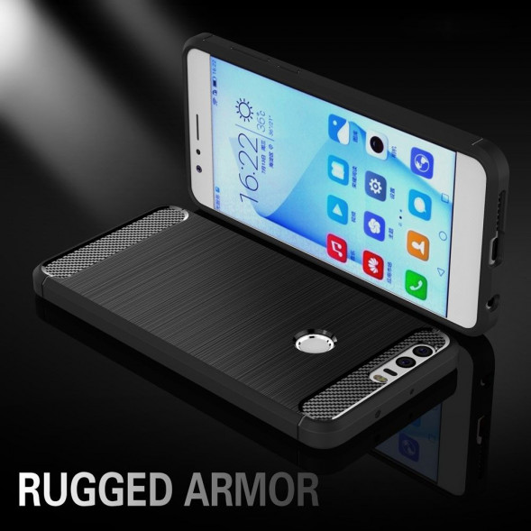 Чехол накладка Carbon Fibre для Huawei Honor 8 (черный)