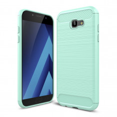 Чехол Carbon Fiber для Samsung Galaxy A7 (2017) SM-A720F (зеленый)