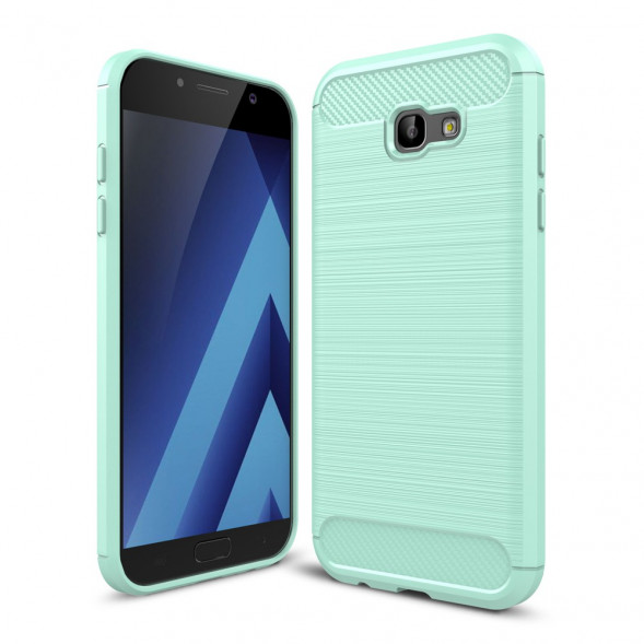 Чехол Carbon Fiber для Samsung Galaxy A7 (2017) SM-A720F (зеленый)