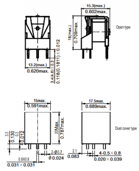 4117-U-O-20A-12VDC-1.0 FORWARD Реле электромагнитное