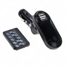 FM-трансмиттер I9 2 USB, microSD SDHC (чёрный)