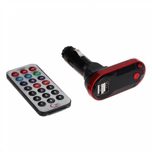 FM-трансмиттер I9 2 USB, microSD SDHC (чёрный)