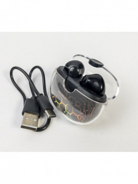 Наушники беспроводные Borofone BW15 Bluetooth в кейсе (Черный)