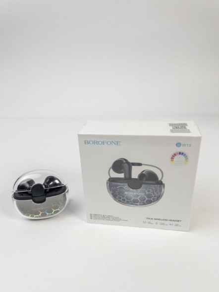 Наушники беспроводные Borofone BW15 Bluetooth в кейсе (Черный)
