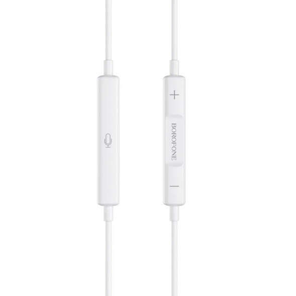 Проводные наушники Borofone BM80-Pro со штекерjv Type-C, микрофоном, длина 1.2 м (белые)