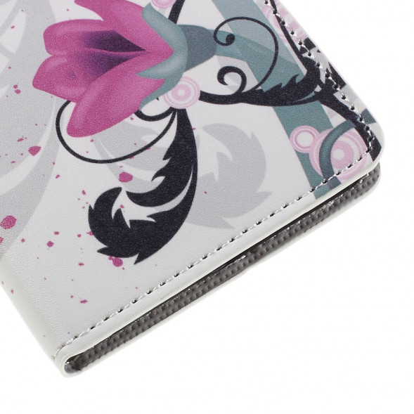 Чехол книжка с рисунком для Microsoft Lumia 850 (Цветок)