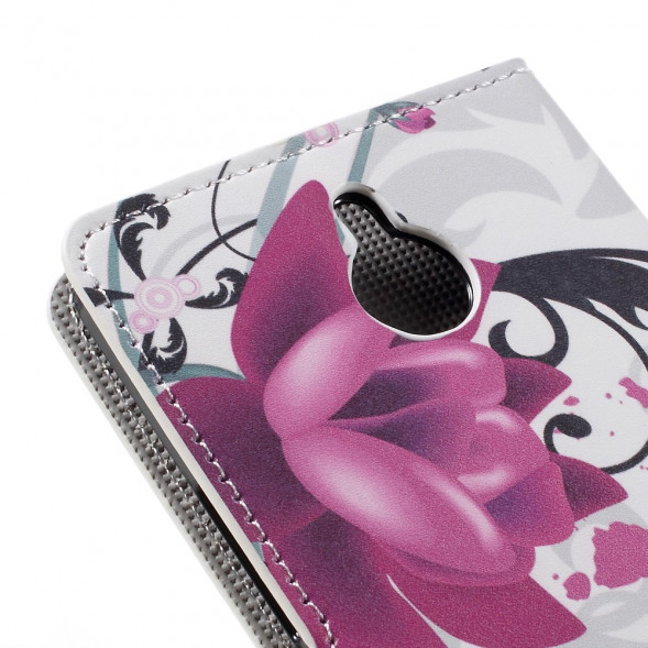 Чехол книжка с рисунком для Microsoft Lumia 850 (Цветок)