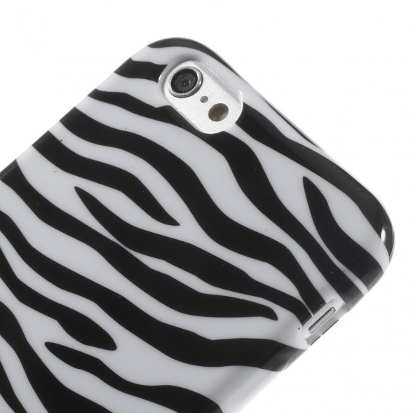 TPU Чехол накладка с рисунком для iPhone 6, 6S (Зебра)