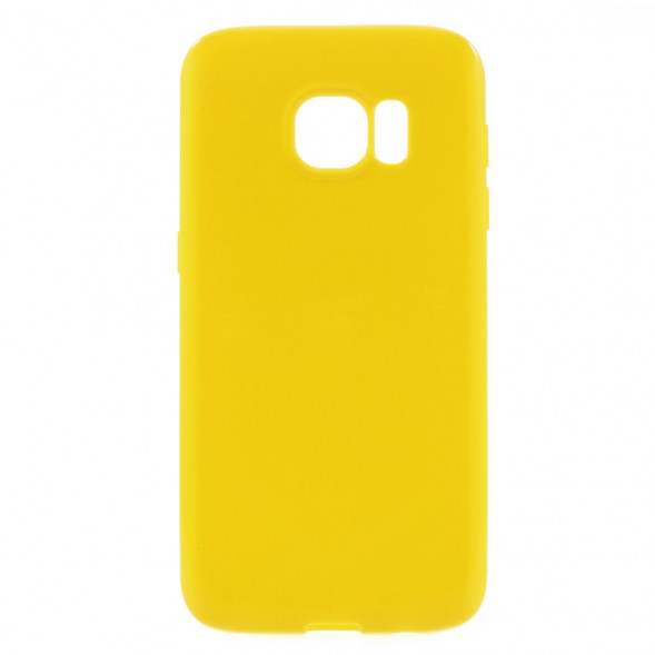 TPU Мягкий чехол накладка для Samsung Galaxy S7 (SM-G930) (Желтый)