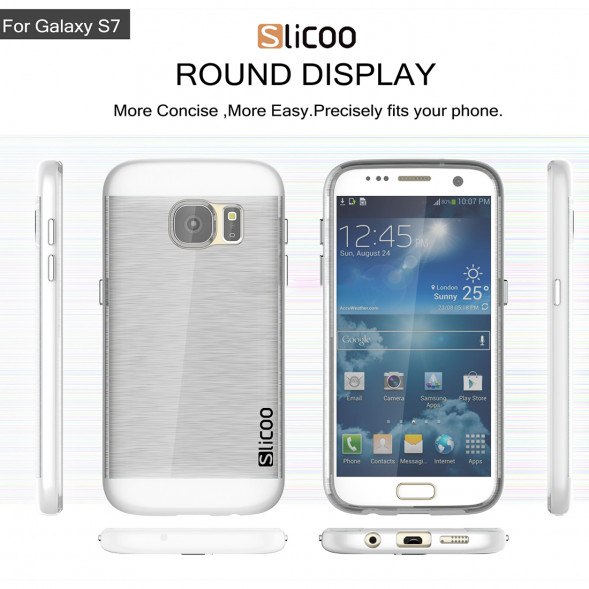 Чехол накладка Slicoo для Samsung Galaxy S7 (SM-G930) (Белый)