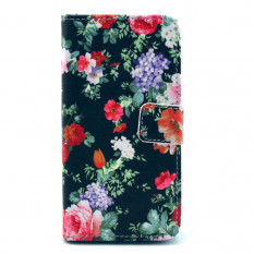 Чехол книжка с рисунком для Sony Xperia Z1 Compact D5503 (Цветы)