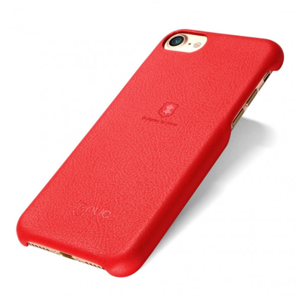 Кожаный чехол - накладка LENUO для iPhone 7 (Красный)