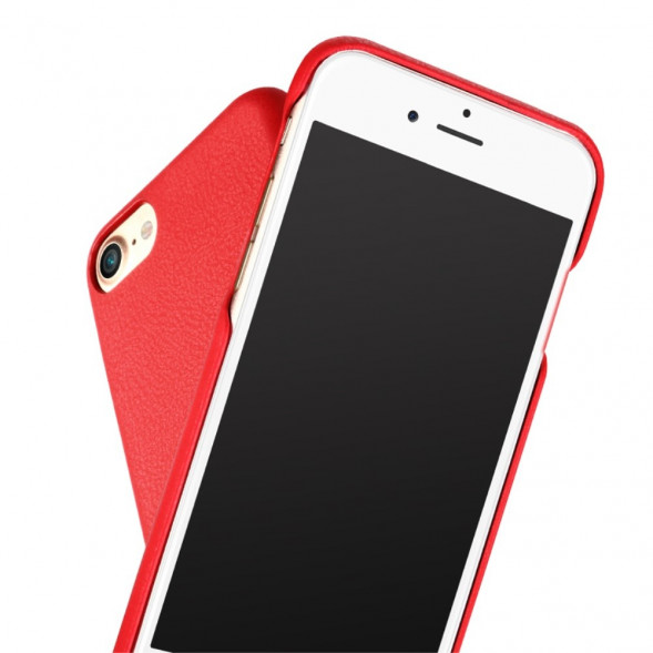 Кожаный чехол - накладка LENUO для iPhone 7 (Красный)