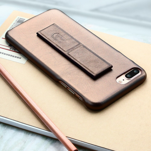 Чехол LENUO Lucky с подставкой для iPhone 7 Plus (Коричневый)