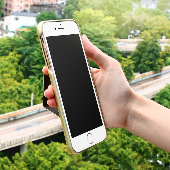 Чехол LENUO Lucky с подставкой для iPhone 7 Plus (Коричневый)