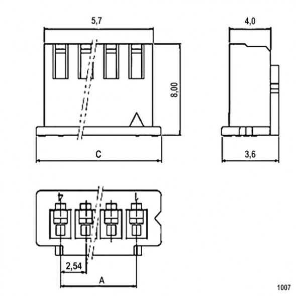 1007 AWG26 2.54mm C3-04 RBYB провод соединительный