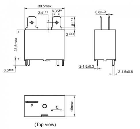 HF102F/T-12VDC Реле электромагнитное