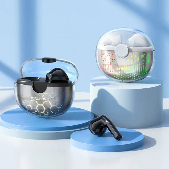 Наушники беспроводные Borofone BW15 Bluetooth в кейсе (Белый)