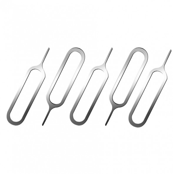 Ключ скрепка для телефона, айфона, андройда комплект из 5 штук извлечения симкарты