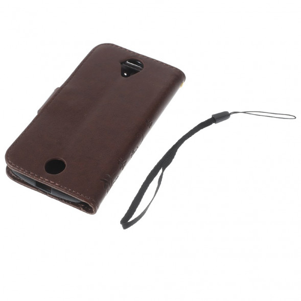 Чехол книжка с визтницей и ремешком для Acer Liquid Z330, Z320 (Коричневый)