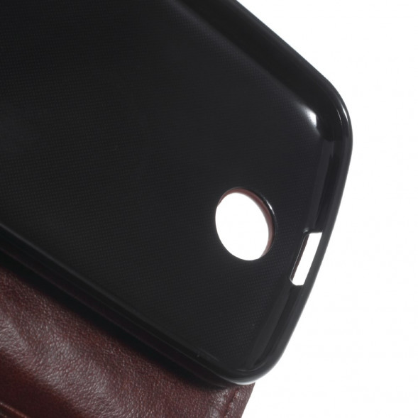 Чехол книжка с визтницей и ремешком для Acer Liquid Z330, Z320 (Коричневый)