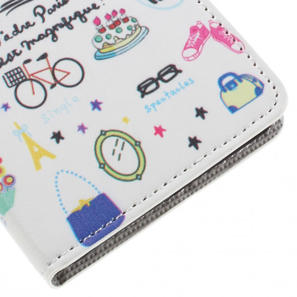 Чехол книжка с рисунком для Microsoft Lumia 850 (Эйфелева башня)