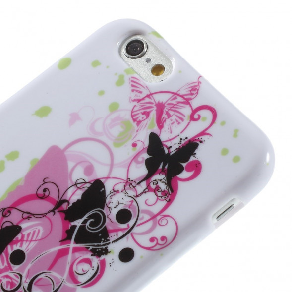 TPU Чехол накладка с рисунком для iPhone 6, 6S (Летающий бабочки)